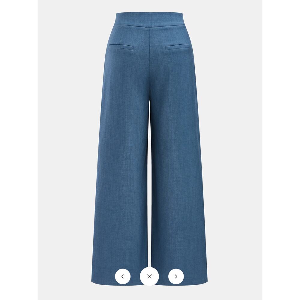 NWT Commense Casual Pleated Wide Leg Pants Sz S - Picture 2 of 4
